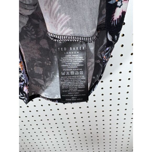 Ted Baker floral print top size 3 M - Picture 4 of 4